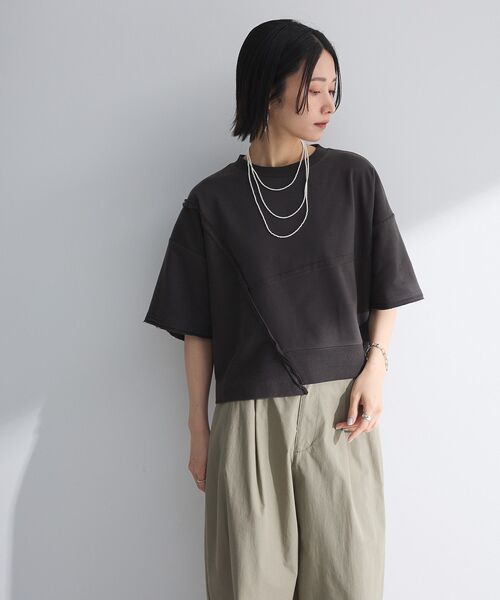 ELENCARE DUE（エレンカーレデュエ）の「・ELENCARE DUE キリカエウラケプルオーバー（Tシャツ/カットソー・レディース・アイボリー/杢グレー/チャコールグレー/ピンク・FREE）」の17枚目の写真