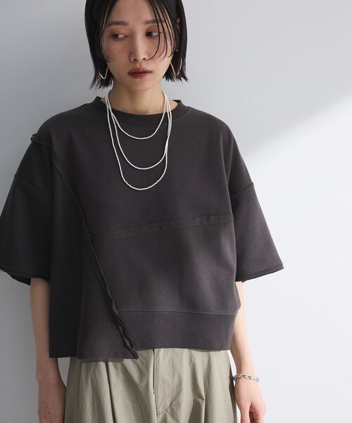 ELENCARE DUE（エレンカーレデュエ）の「・ELENCARE DUE キリカエウラケプルオーバー（Tシャツ/カットソー・レディース・アイボリー/杢グレー/チャコールグレー/ピンク・FREE）」の19枚目の写真