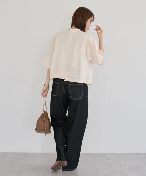 ELENCARE DUE（エレンカーレデュエ）の「・ELENCARE DUE キリカエウラケプルオーバー（Tシャツ/カットソー・レディース・アイボリー/杢グレー/チャコールグレー/ピンク・FREE）」の22枚目の写真