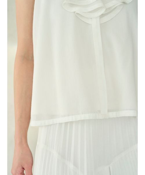 SNIDEL（スナイデル）の「クラシックブラウス（シャツ/ブラウス・レディース・ライトベージュ/チェック/ホワイト・F）」の9枚目の写真