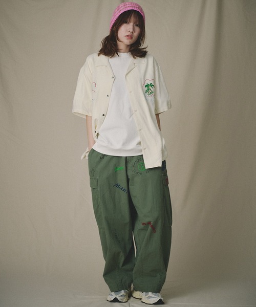 Universal Style Wear(ユニバーサルスタイルウェア)の「Universal Style Wear パナマ スカ シャツ(シャツ/ブラウス・メンズ・ブラック/オフホワイト/ブルー/グリーン・MEDIUM/LARGE/X-LARGE)」の7枚目の写真