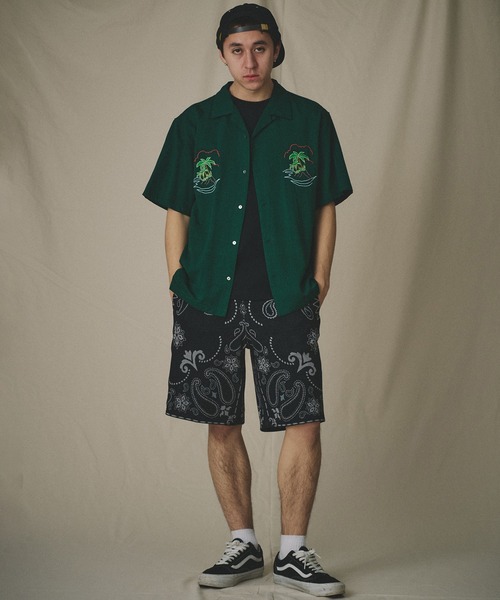 Universal Style Wear(ユニバーサルスタイルウェア)の「Universal Style Wear パナマ スカ シャツ(シャツ/ブラウス・メンズ・ブラック/オフホワイト/ブルー/グリーン・MEDIUM/LARGE/X-LARGE)」の11枚目の写真