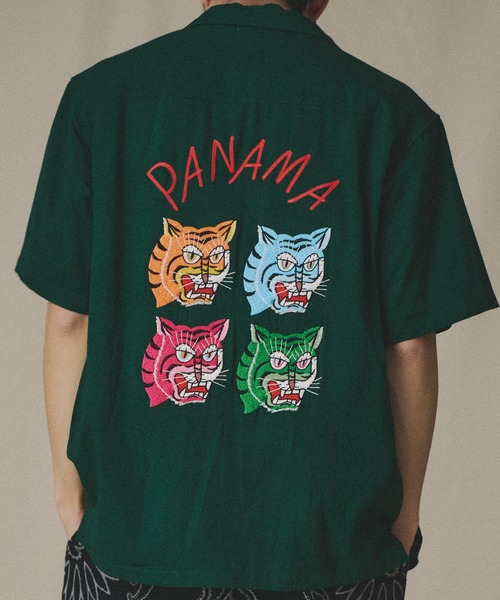Universal Style Wear(ユニバーサルスタイルウェア)の「Universal Style Wear パナマ スカ シャツ(シャツ/ブラウス・メンズ・ブラック/オフホワイト/ブルー/グリーン・MEDIUM/LARGE/X-LARGE)」の12枚目の写真