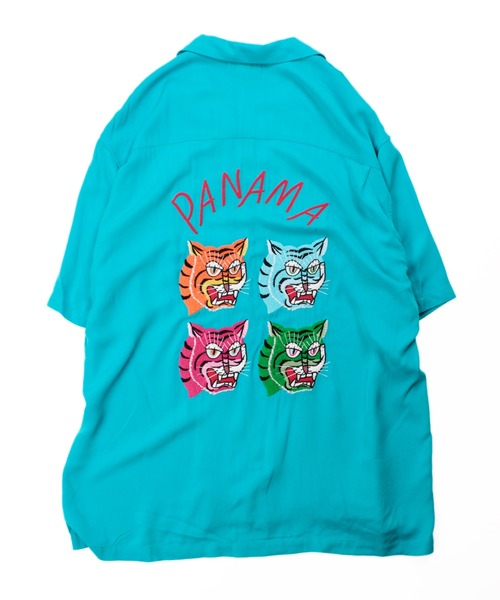 Universal Style Wear(ユニバーサルスタイルウェア)の「Universal Style Wear パナマ スカ シャツ(シャツ/ブラウス・メンズ・ブラック/オフホワイト/ブルー/グリーン・MEDIUM/LARGE/X-LARGE)」の14枚目の写真