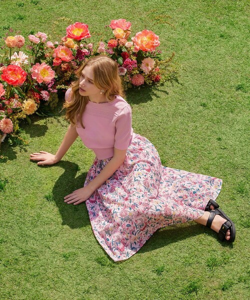 TOCCA(トッカ)の「CHARM FIELD スカート(スカート・レディース・ピンク系5/アイボリー系5・0/4)」の6枚目の写真