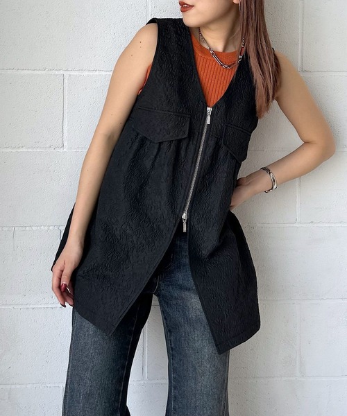 PAGEBOY（ページボーイ）の「【WEB限定】DAILY ZIPロングベスト（ベスト・レディース・チャコールグレー/ブラック・FREE）」の17枚目の写真