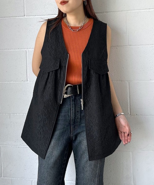 PAGEBOY（ページボーイ）の「【WEB限定】DAILY ZIPロングベスト（ベスト・レディース・チャコールグレー/ブラック・FREE）」の19枚目の写真