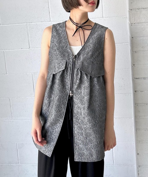 PAGEBOY（ページボーイ）の「【WEB限定】DAILY ZIPロングベスト（ベスト・レディース・チャコールグレー/ブラック・FREE）」の15枚目の写真