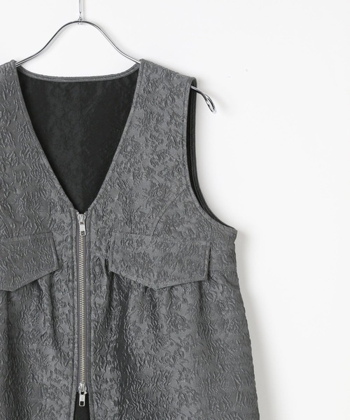 PAGEBOY（ページボーイ）の「【WEB限定】DAILY ZIPロングベスト（ベスト・レディース・チャコールグレー/ブラック・FREE）」の7枚目の写真