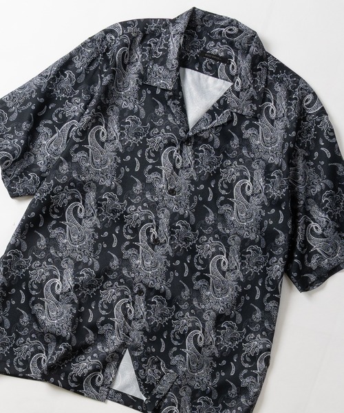 JOHN'S CLOSET(ジョンズクローゼット)の「【3】とろみジョーゼット マルチパターン 総柄レギュラーカラーシャツ ストレッチ/接触冷感/吸水速乾/UVカット/新色追加(シャツ/ブラウス・メンズ・その他1/その他2/その他3/その他5/その他4/その他6/その他7/その他8・MEDIUM/LARGE/X-LARGE)」の1枚目の写真