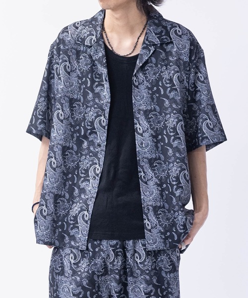 JOHN'S CLOSET(ジョンズクローゼット)の「【3】とろみジョーゼット マルチパターン 総柄レギュラーカラーシャツ ストレッチ/接触冷感/吸水速乾/UVカット/新色追加(シャツ/ブラウス・メンズ・その他1/その他2/その他3/その他5/その他4/その他6/その他7/その他8・MEDIUM/LARGE/X-LARGE)」の9枚目の写真