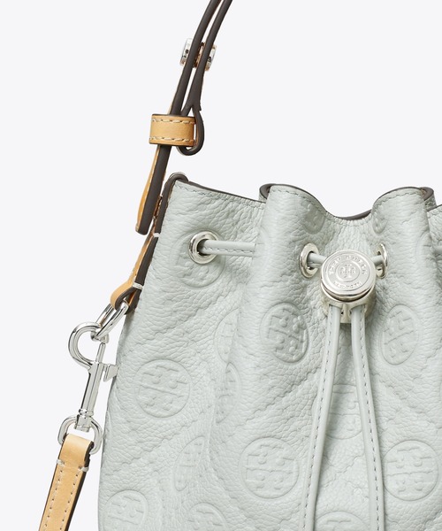 Tモノグラム ペブル ミニバケットバッグ（ショルダーバッグ）｜TORY