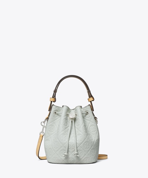 Tモノグラム ペブル ミニバケットバッグ（ショルダーバッグ）｜TORY