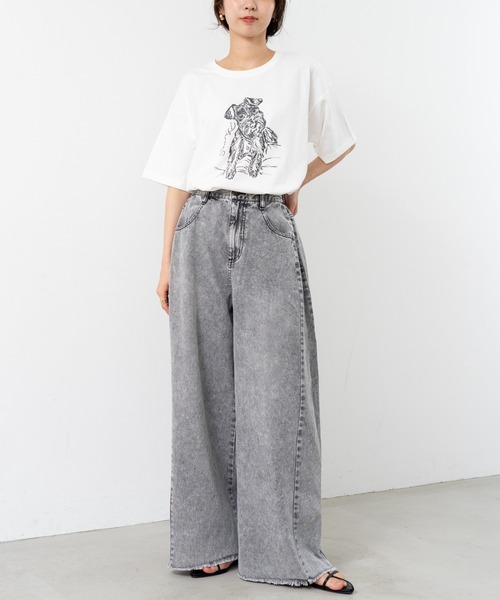 refinedworks（リファインドワークス）の「【refinedworks】人気の アニマル デザインTシャツ（Tシャツ/カットソー・レディース・ホワイト/ベージュ・FREE）」の14枚目の写真