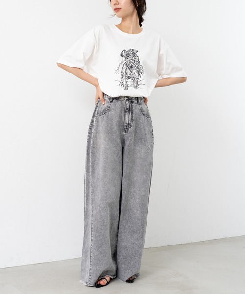 refinedworks（リファインドワークス）の「【refinedworks】人気の アニマル デザインTシャツ（Tシャツ/カットソー・レディース・ホワイト/ベージュ・FREE）」の8枚目の写真