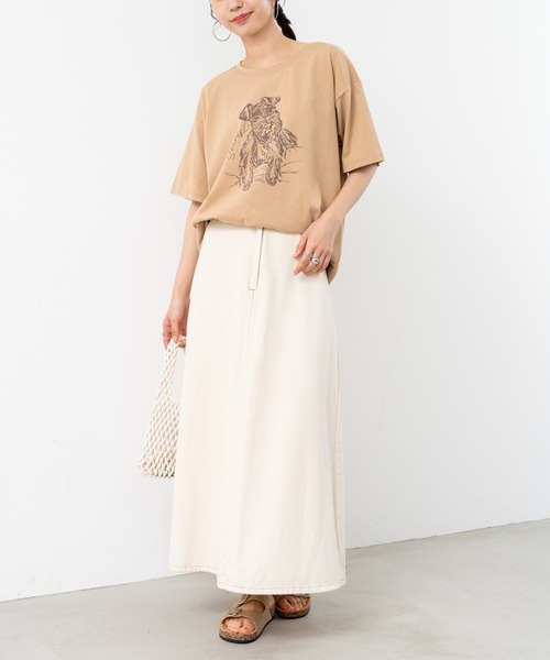 refinedworks（リファインドワークス）の「【refinedworks】人気の アニマル デザインTシャツ（Tシャツ/カットソー・レディース・ホワイト/ベージュ・FREE）」の7枚目の写真