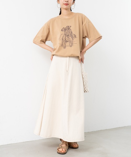 refinedworks（リファインドワークス）の「【refinedworks】人気の アニマル デザインTシャツ（Tシャツ/カットソー・レディース・ホワイト/ベージュ・FREE）」の4枚目の写真