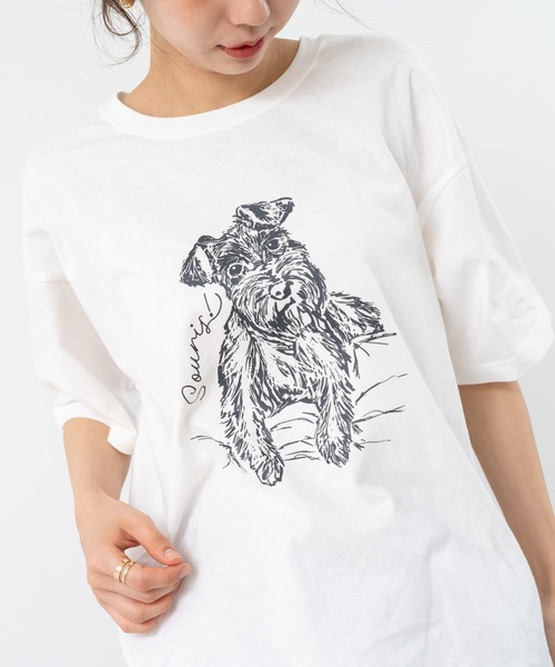 refinedworks（リファインドワークス）の「【refinedworks】人気の アニマル デザインTシャツ（Tシャツ/カットソー・レディース・ホワイト/ベージュ・FREE）」の20枚目の写真
