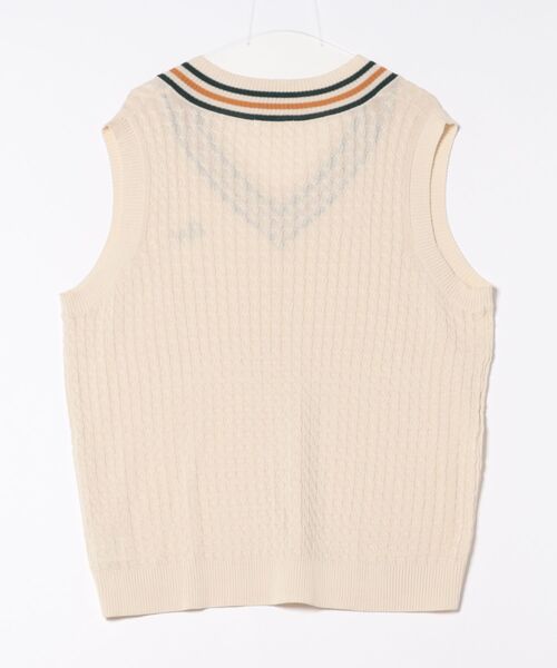 WEGO（ウィゴー）の「WEGO/チルデンニットベスト（ベスト・メンズ・オフホワイト・MEDIUM/LARGE）」の2枚目の写真