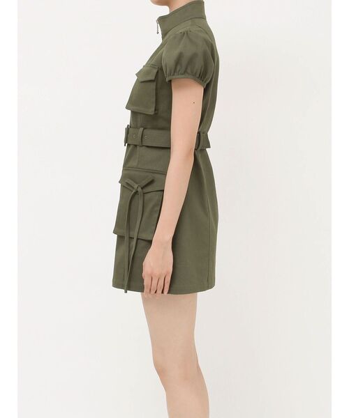 jouetie(ジュエティ)の「ミリタリーZIPミニワンピース(ワンピース・レディース・ブラック/カーキ・MEDIUM)」の4枚目の写真