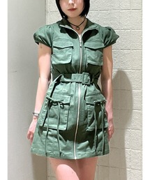 jouetie | ミリタリーZIPミニワンピース(ワンピース)