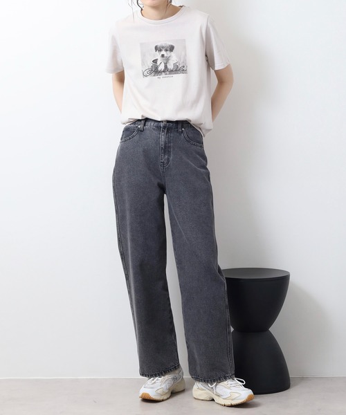 FUNALIVE(ファンアライブ)の「レギュラーTシャツ(Tシャツ/カットソー・レディース・オレンジ/ベージュ系/ブラック系/ベージュ/イエロー/ホワイト系/グリーン系/グリーン/杢グレー/オフホワイト・F)」の12枚目の写真