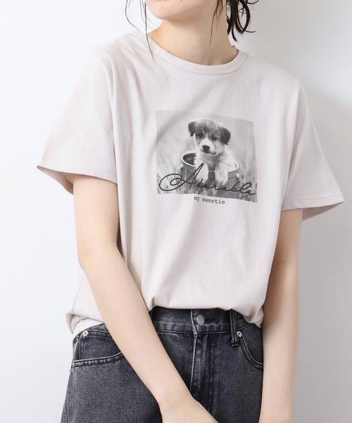FUNALIVE(ファンアライブ)の「レギュラーTシャツ(Tシャツ/カットソー・レディース・オレンジ/ベージュ系/ブラック系/ベージュ/イエロー/ホワイト系/グリーン系/グリーン/杢グレー/オフホワイト・F)」の11枚目の写真