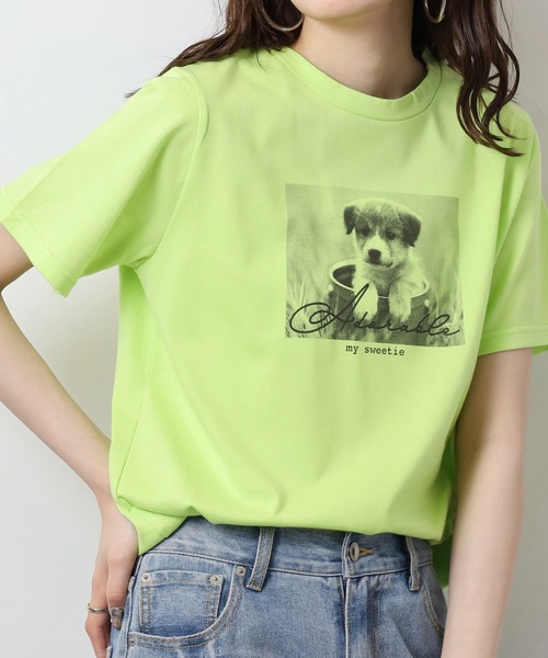 FUNALIVE(ファンアライブ)の「レギュラーTシャツ(Tシャツ/カットソー・レディース・オレンジ/ベージュ系/ブラック系/ベージュ/イエロー/ホワイト系/グリーン系/グリーン/杢グレー/オフホワイト・F)」の15枚目の写真