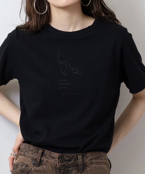 FUNALIVE(ファンアライブ)の「レギュラーTシャツ(Tシャツ/カットソー・レディース・オレンジ/ベージュ系/ブラック系/ベージュ/イエロー/ホワイト系/グリーン系/グリーン/杢グレー/オフホワイト・F)」の22枚目の写真