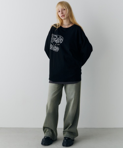 AIVER（アイバー）の「AIVER　オーバーダイフレアデニム（デニムパンツ・メンズ・ブラック/グリーン/パープル・SMALL/LARGE/MEDIUM）」の22枚目の写真
