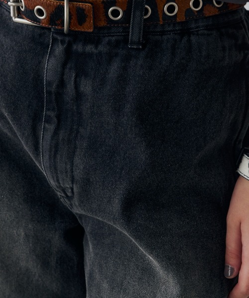 AIVER（アイバー）の「AIVER　オーバーダイフレアデニム（デニムパンツ・メンズ・ブラック/グリーン/パープル・SMALL/LARGE/MEDIUM）」の13枚目の写真