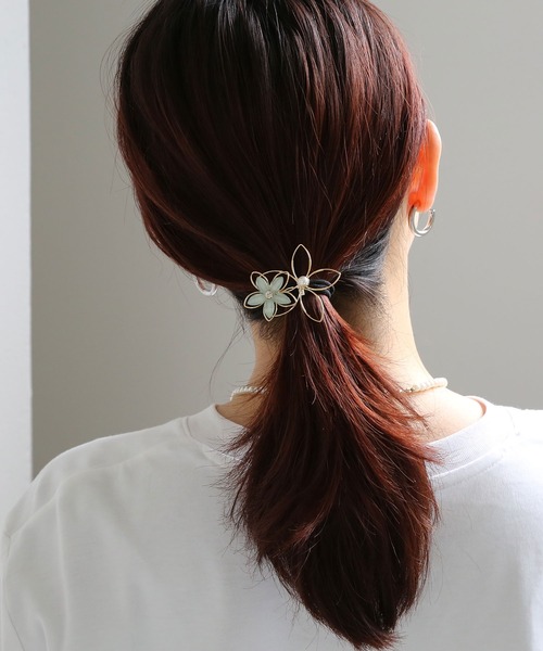 colleca la(コレカラ)の「レイヤードワイヤーフラワー ヘアカフ/ヘアフック(ヘアゴム・レディース・ゴールド/ピンクゴールド/シルバー・FREE)」の11枚目の写真