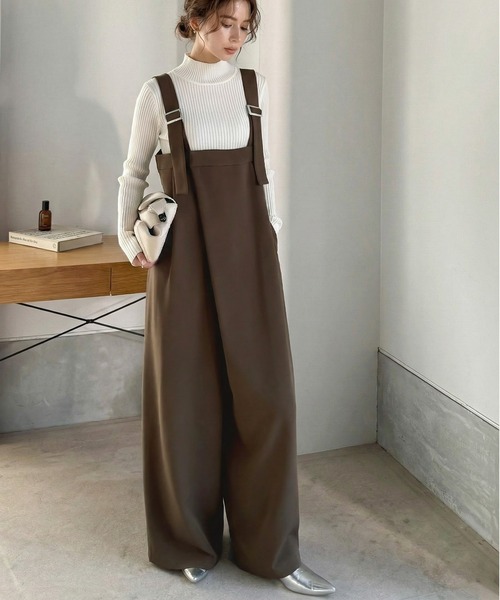 セール】着回し自在な2way仕様◎デザインベルトラップサロペット