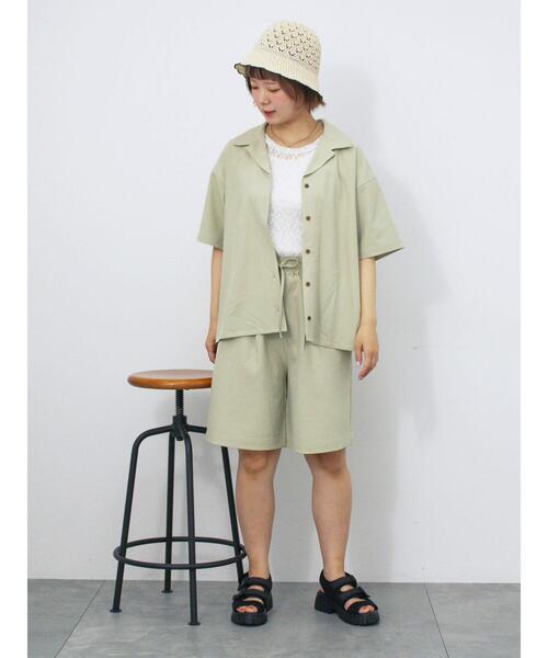 ehka sopo(エヘカソポ)の「イージーショートパンツ(その他パンツ・レディース・グリーン/ベージュ/グレー・F)」の8枚目の写真