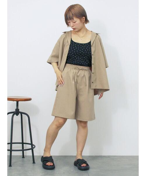 ehka sopo(エヘカソポ)の「イージーショートパンツ(その他パンツ・レディース・グリーン/ベージュ/グレー・F)」の15枚目の写真