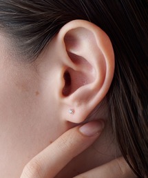 ALLURELLE（アリュレル）の「【ALLURELLE】silver925 キュービックジルコニアピアス M KNF-TP（ピアス（両耳用））」