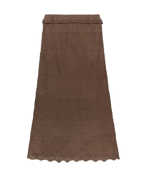 ALEXIA STAM(アリシアスタン)の「Knit Maxi Flare Skirt /ニットロングスカート(スカート・レディース・ブラウン/グリーン/ピンク・M/S)」の15枚目の写真