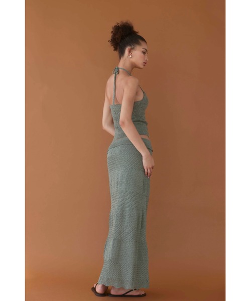 ALEXIA STAM(アリシアスタン)の「Knit Maxi Flare Skirt /ニットロングスカート(スカート・レディース・ブラウン/グリーン/ピンク・M/S)」の8枚目の写真