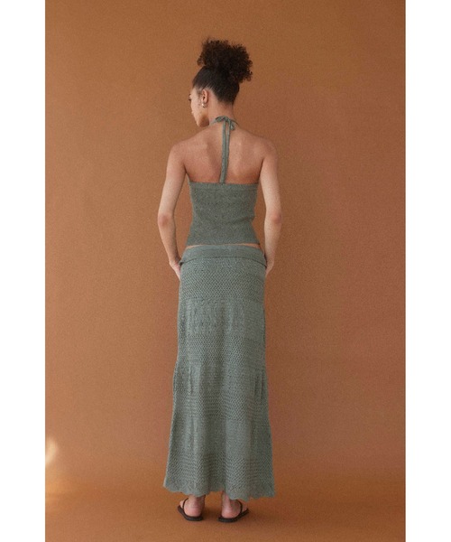 ALEXIA STAM(アリシアスタン)の「Knit Maxi Flare Skirt /ニットロングスカート(スカート・レディース・ブラウン/グリーン/ピンク・M/S)」の9枚目の写真