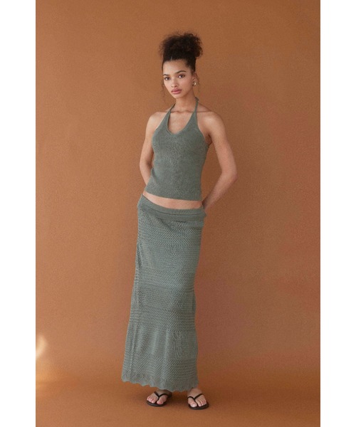 ALEXIA STAM(アリシアスタン)の「Knit Maxi Flare Skirt /ニットロングスカート(スカート・レディース・ブラウン/グリーン/ピンク・M/S)」の11枚目の写真