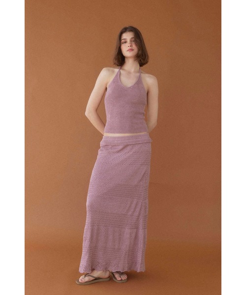 ALEXIA STAM(アリシアスタン)の「Knit Maxi Flare Skirt /ニットロングスカート(スカート・レディース・ブラウン/グリーン/ピンク・M/S)」の14枚目の写真