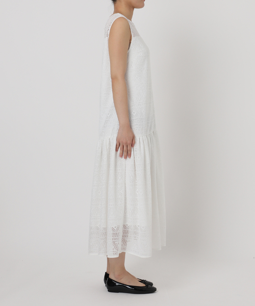 La TOTALITE（ラトータリテ）の「【洗える】レースティアードワンピース（ワンピース・レディース・ブラック/ホワイト・36/38）」の12枚目の写真