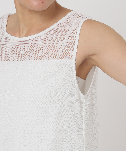 La TOTALITE（ラトータリテ）の「【洗える】レースティアードワンピース（ワンピース・レディース・ブラック/ホワイト・36/38）」の13枚目の写真