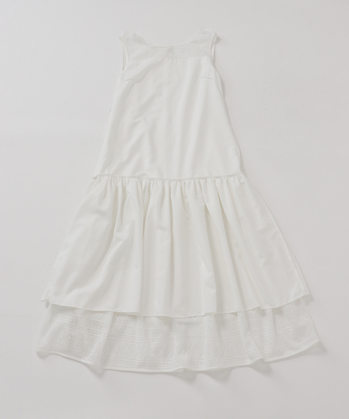 La TOTALITE（ラトータリテ）の「【洗える】レースティアードワンピース（ワンピース・レディース・ブラック/ホワイト・36/38）」の15枚目の写真