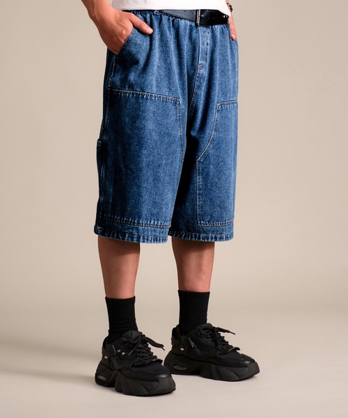 CALIFORNIA OUTFITTERS(カリフォルニア アウトフィッターズ)の「7A5 ワイドデニム ハーフパンツ 853(デニムパンツ・メンズ・ライトブルー/ブルー/ブルー系その他・M/L)」の3枚目の写真