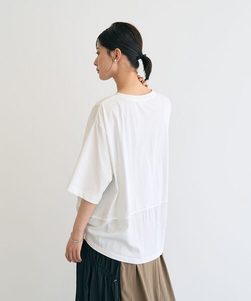 Editt by YECCA VECCA(エディットバイイェッカヴェッカ)の「素材MIXカットプルオーバー(Tシャツ/カットソー・レディース・ホワイト/グレー/ブラック・FREE)」の9枚目の写真