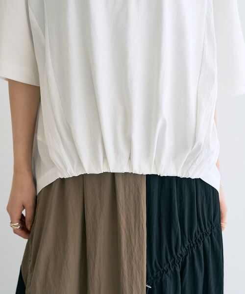 Editt by YECCA VECCA(エディットバイイェッカヴェッカ)の「素材MIXカットプルオーバー(Tシャツ/カットソー・レディース・ホワイト/グレー/ブラック・FREE)」の12枚目の写真