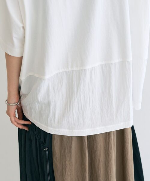 Editt by YECCA VECCA(エディットバイイェッカヴェッカ)の「素材MIXカットプルオーバー(Tシャツ/カットソー・レディース・ホワイト/グレー/ブラック・FREE)」の15枚目の写真