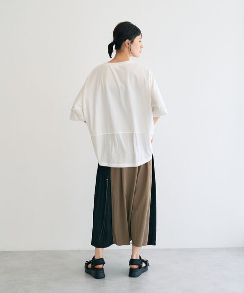 Editt by YECCA VECCA(エディットバイイェッカヴェッカ)の「素材MIXカットプルオーバー(Tシャツ/カットソー・レディース・ホワイト/グレー/ブラック・FREE)」の21枚目の写真