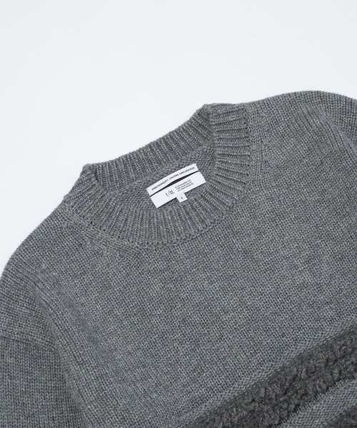 F/CE. DUAL TEXTURE SHIFTED LINES KNIT / エフシーイー